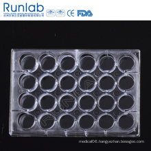 CE Marked 24-Well Flat Bottom Culture Plate